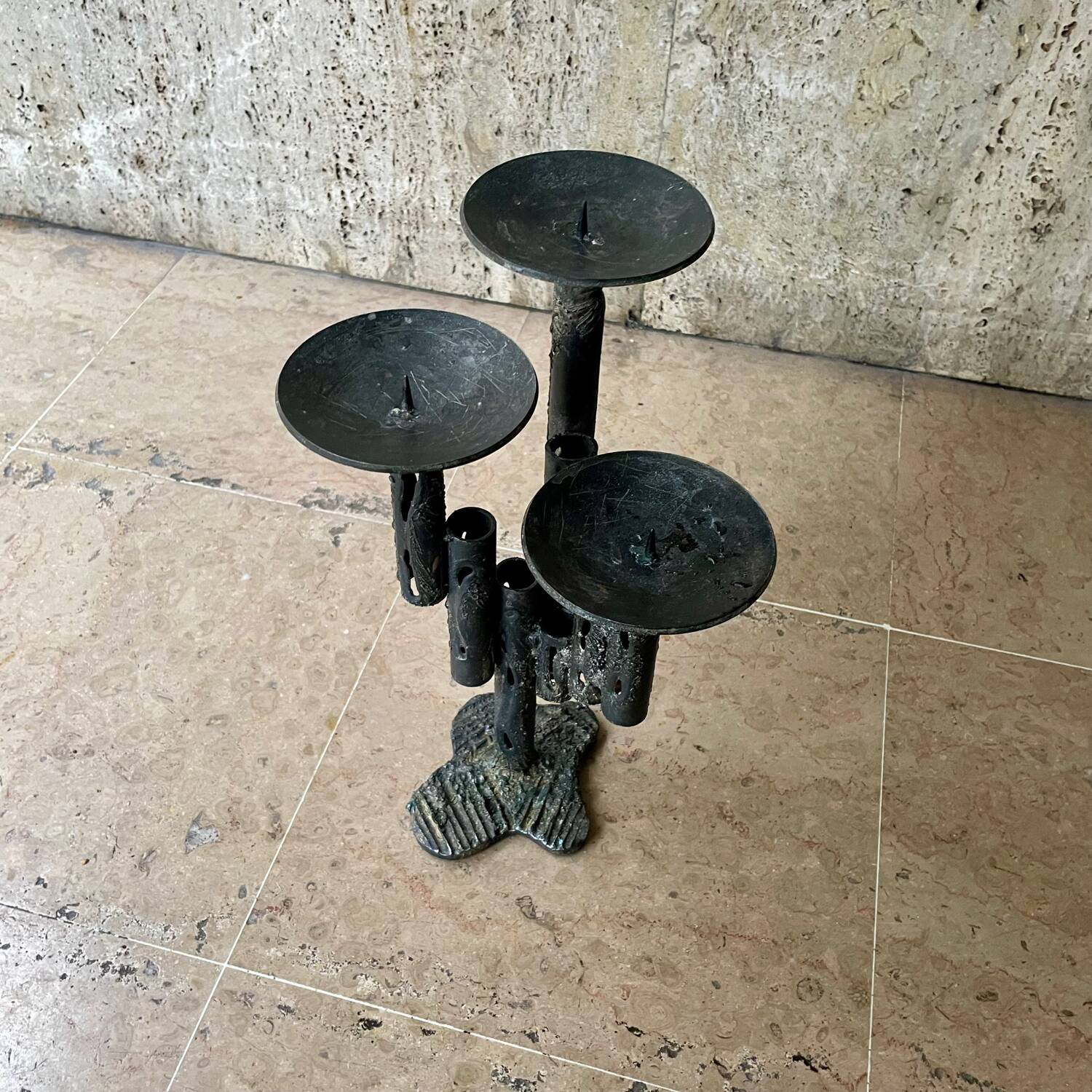 Brutalist candlestick