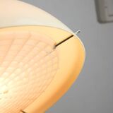 Italian space age beige plexiglass pendant lamp, 1970s