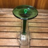 Set of 6 alsace balloon wine glasses vintage green glass