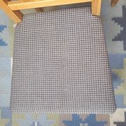 Set of 2 Brutalist chairs in oak and checkered fabric, Denmark, 1960