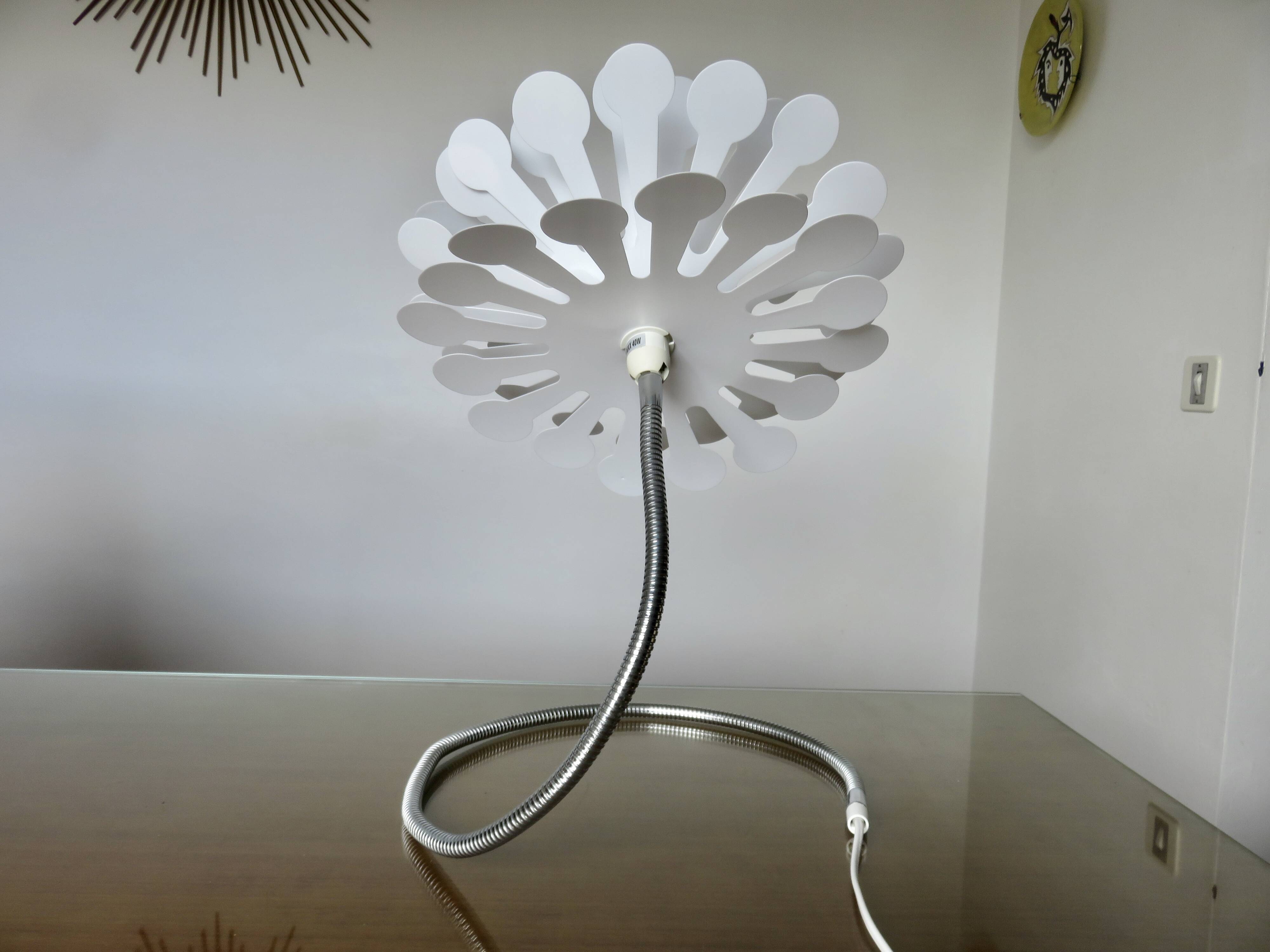 "flower" lamp space age, rockabilly, vintage, 80s-90s