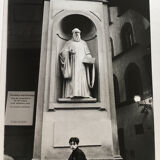 Photo originale années 2000. italie enfant florence statue