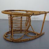 Mid-Century Italian Bamboo Rocking Chair, 1950s