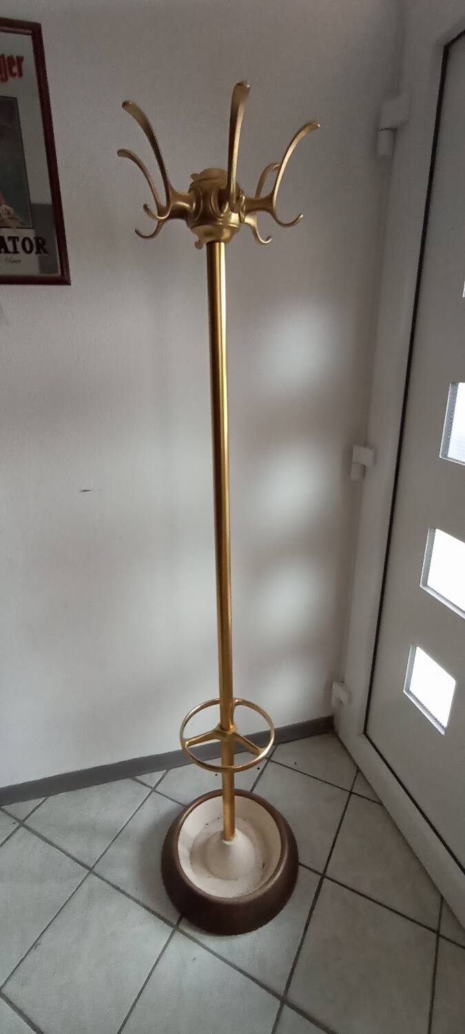 Vintage brass coat rack