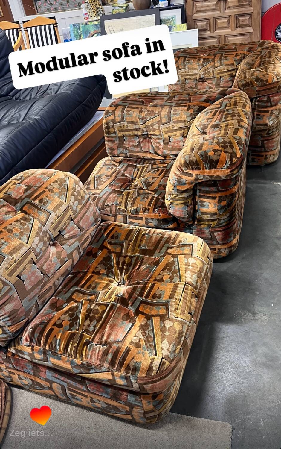 Canapé modulaire vintage des années 1970