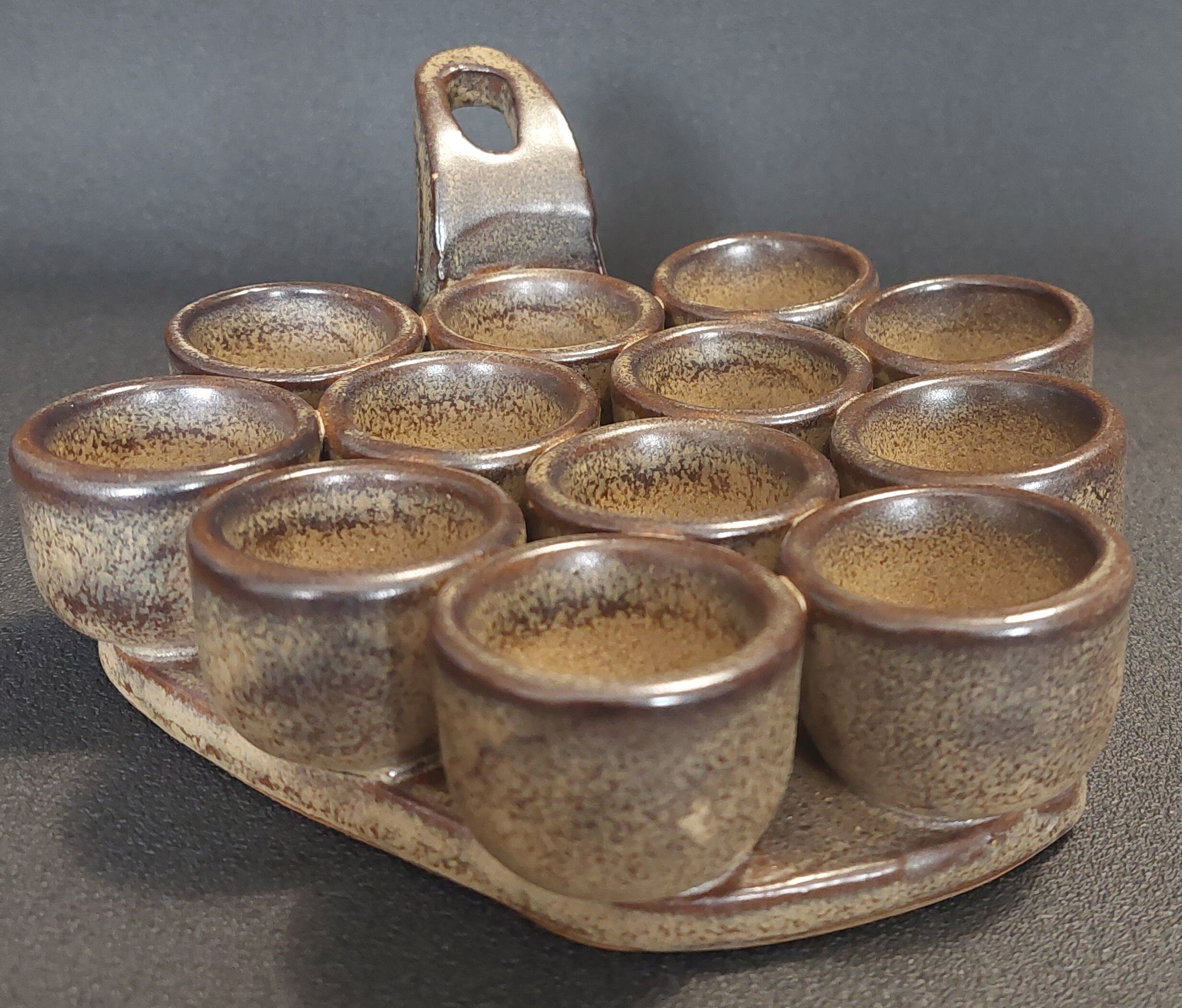 Snail dish Arts ceram grand feu Pointu Puisaye second half of the 20th century