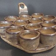 Snail dish Arts ceram grand feu Pointu Puisaye second half of the 20th century