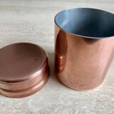 Set of 4 covered copper pots