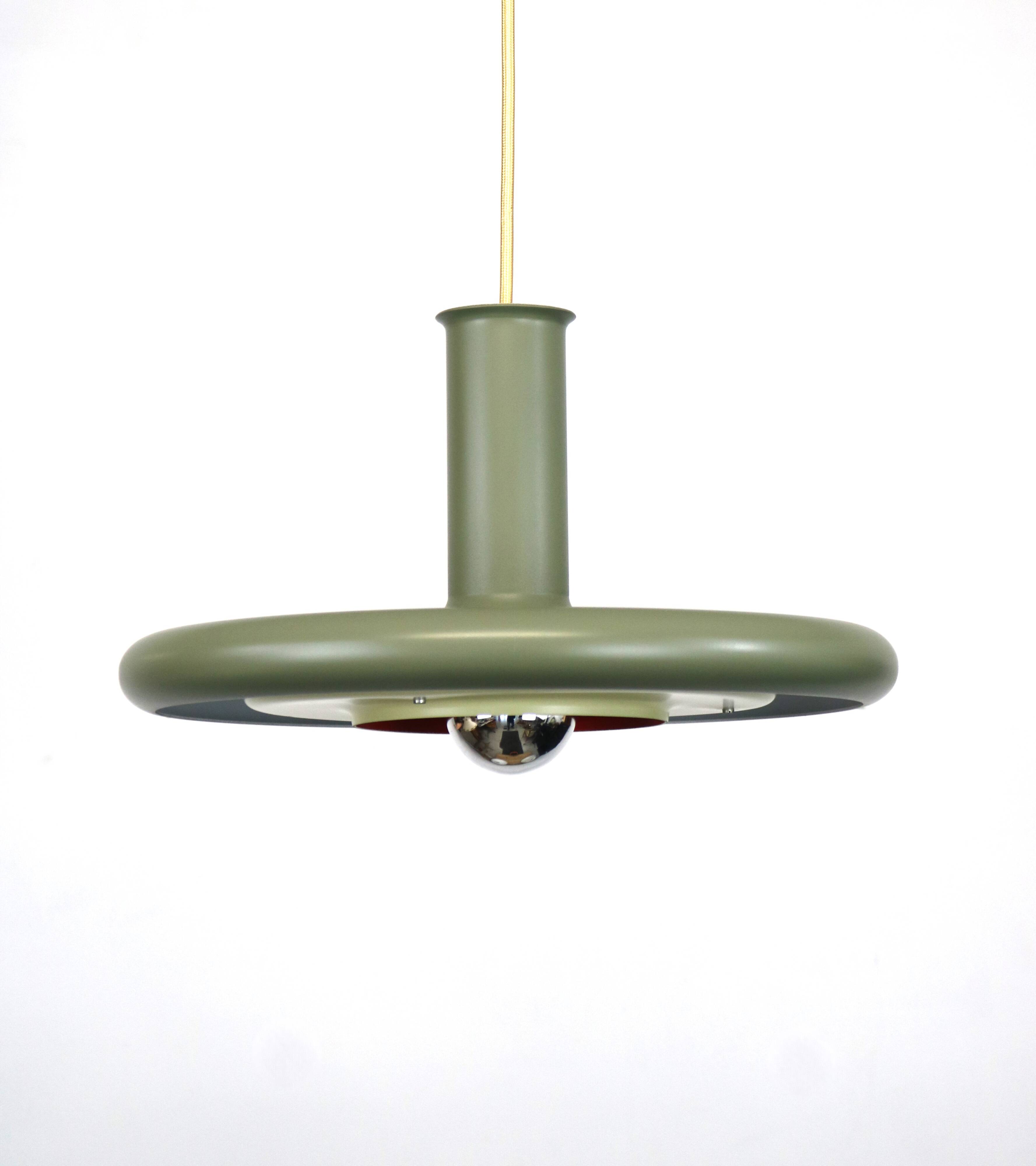 Superbe lampe design vintage Fog & Morup - modèle Optima vert - conçue par Hans Due