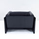 Black Leather Simone Armchair by Ufficio Progetti Gavina for Simon International