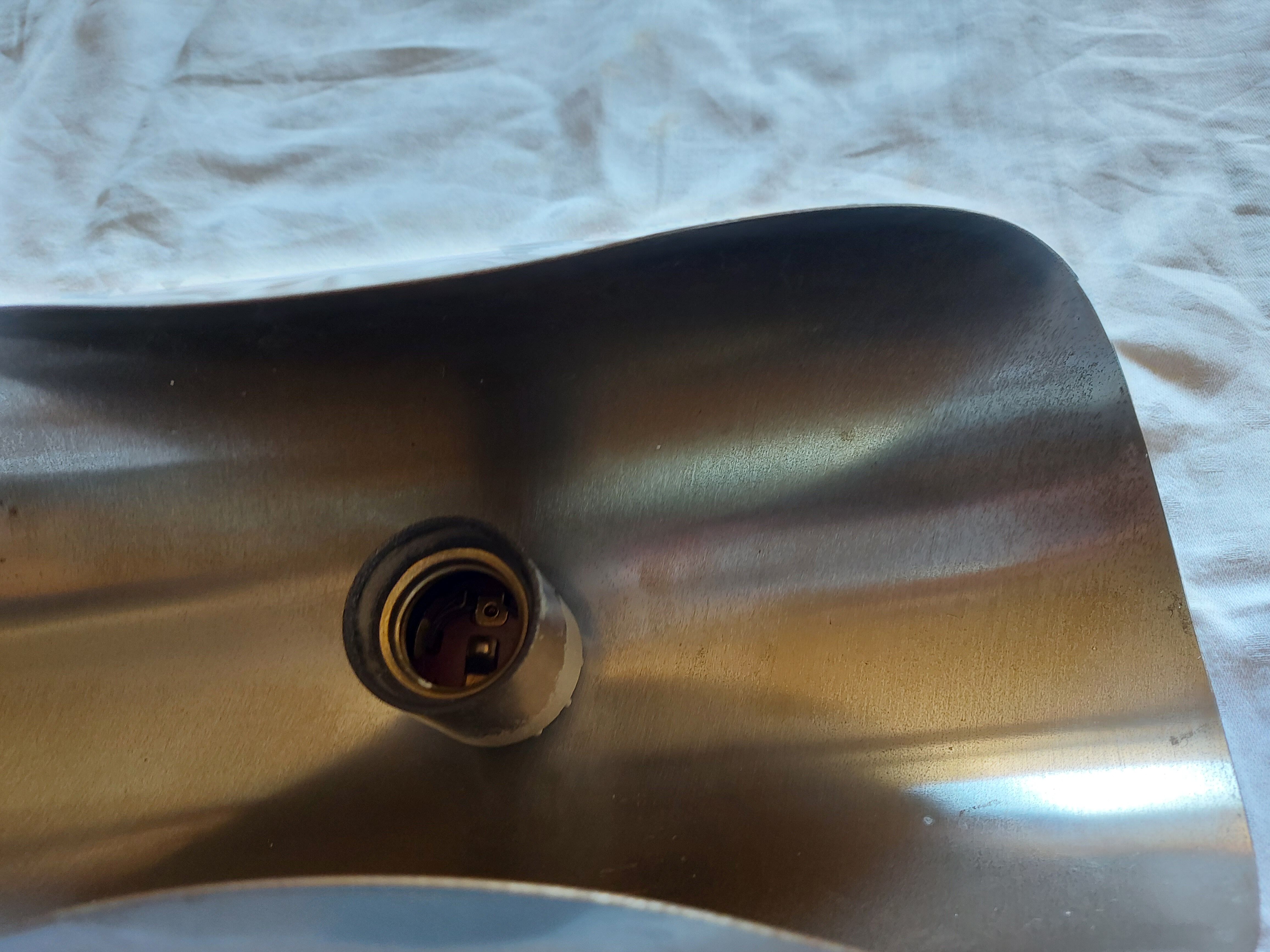 Vintage wall lamp in brushed stainless steel 70