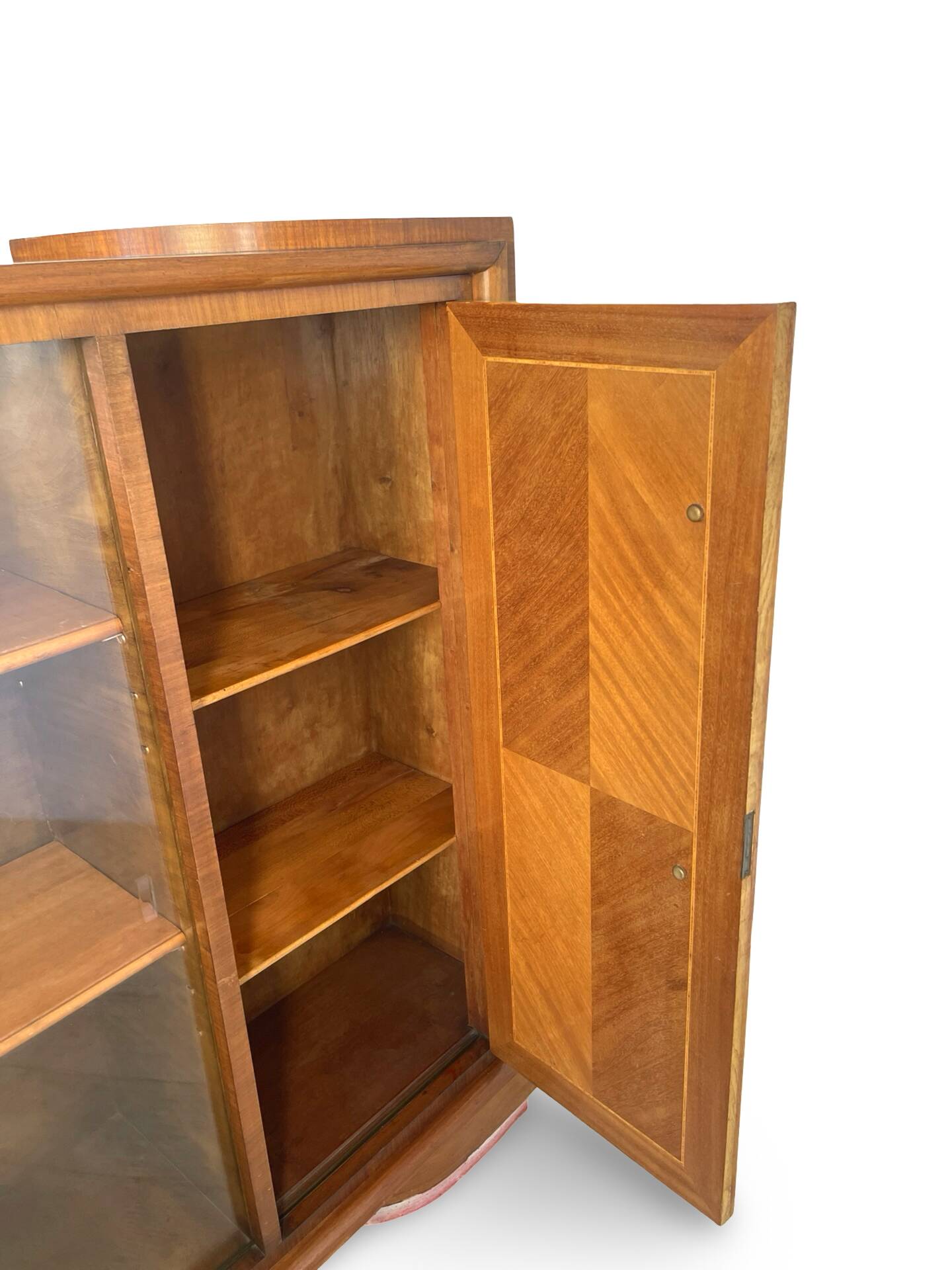Striking Art Deco birch wood sideboard