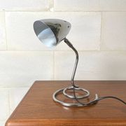Space-Age chrome spiral desk lamp ⎜ 1980s