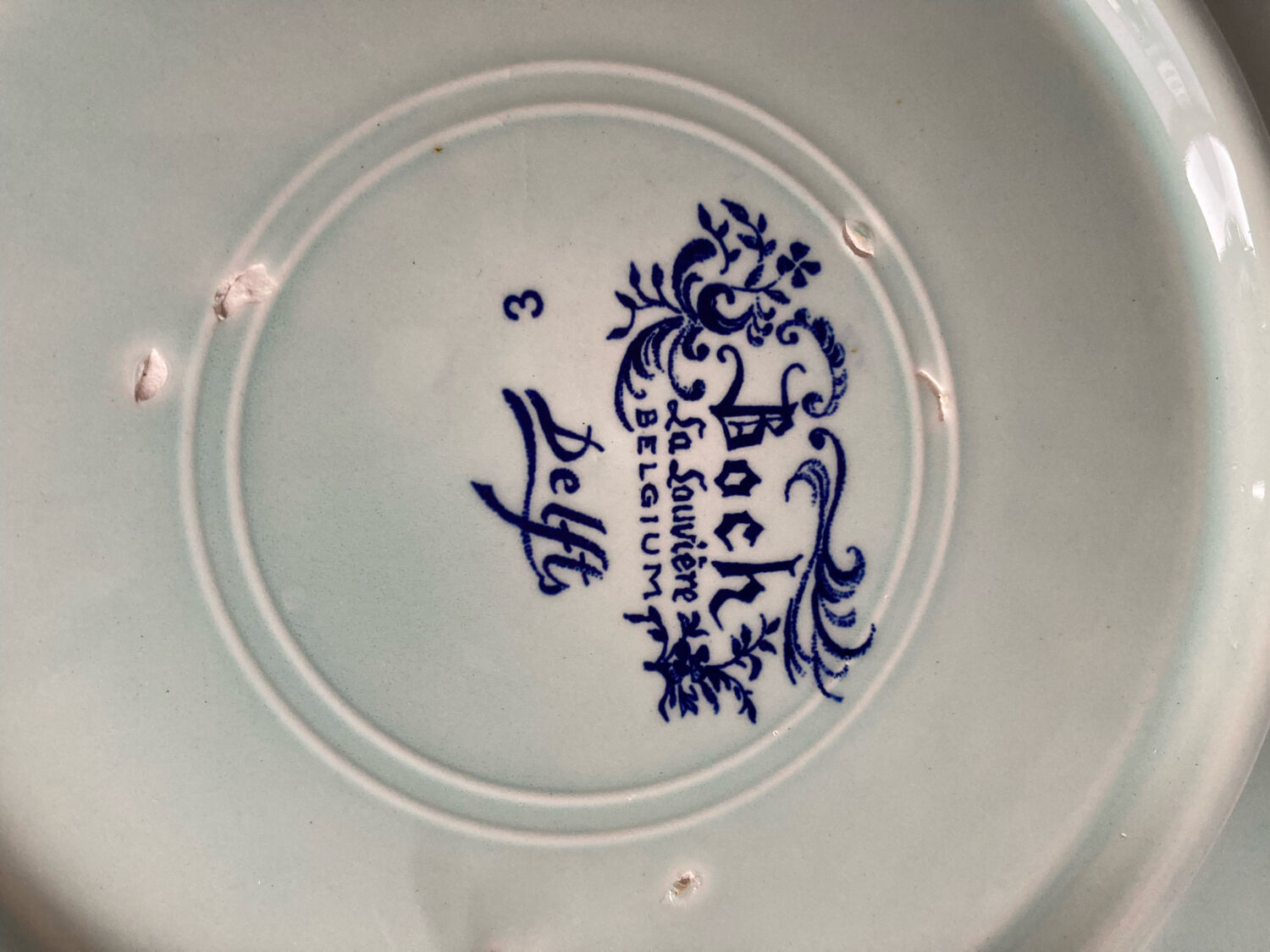 Delft plate sailboat motif
