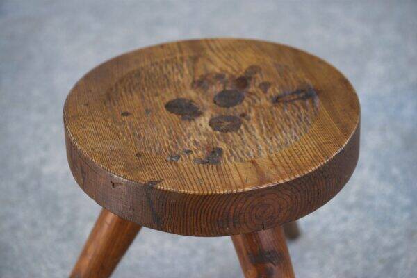 Gouge-carved stool, 1960s