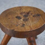 Gouge-carved stool, 1960s