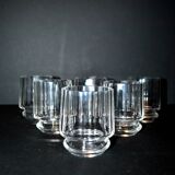 Set of 6 ART DECO glasses cut glass alcohol tumbler Czechoslovakia