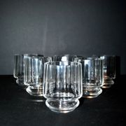 Set of 6 ART DECO glasses cut glass alcohol tumbler Czechoslovakia