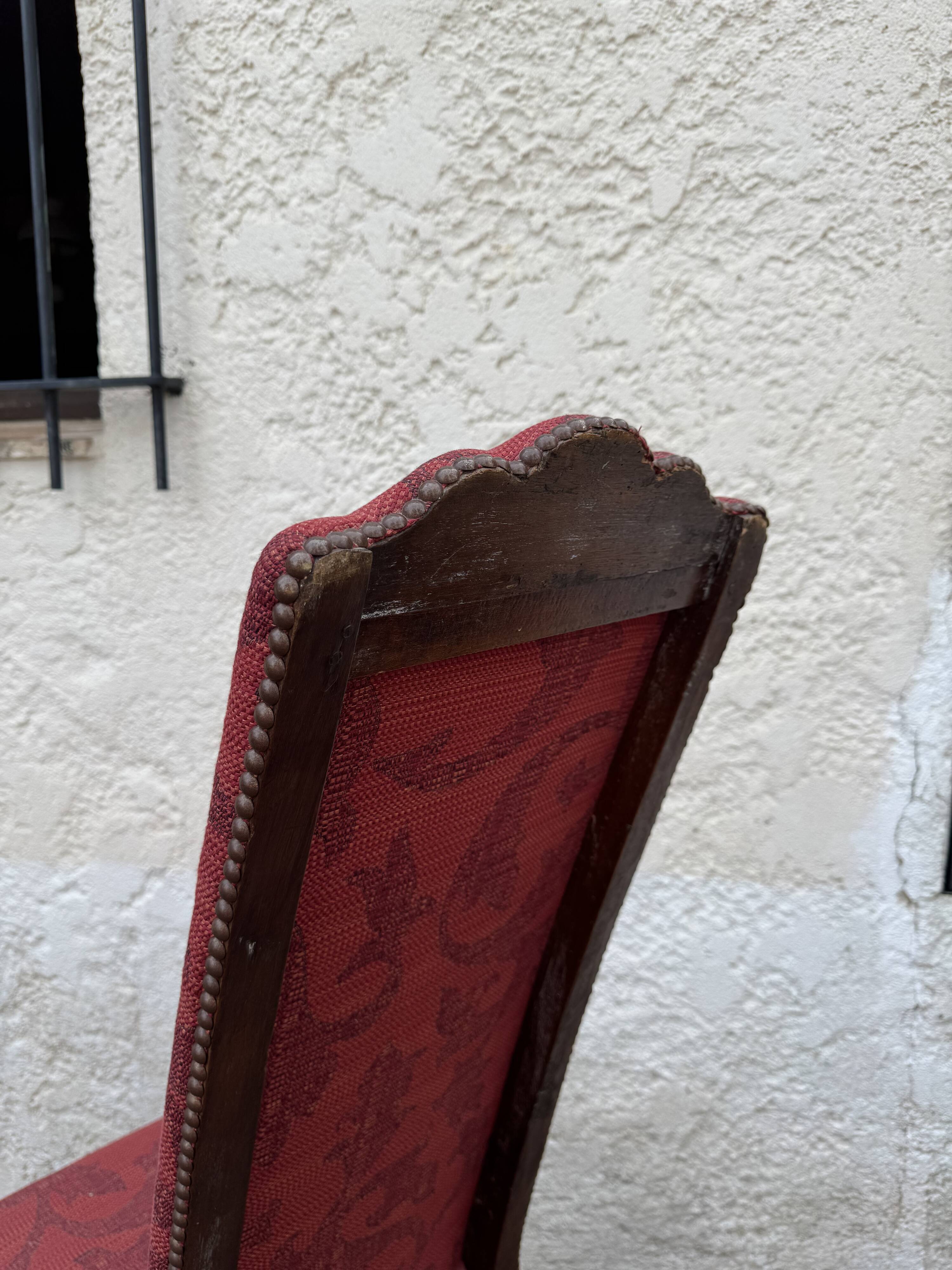 Louis XIII style red chairs