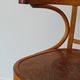 Art Nouveau office chair with curved wood attributed to J&J Kohn, 704 1/2 4V