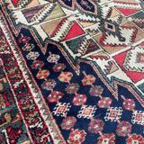 Handmade ancient Persian mazlaghan carpet