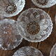 Lot 9 coupelles bols verre ciselé transparent vintage