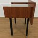 Table de chevet moderniste années 50 bois et verre