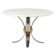 White marble and chrome and gold metal table. 1970s.