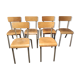 Lot de 6 chaises d'écolier