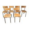 Lot of 6 school chairs