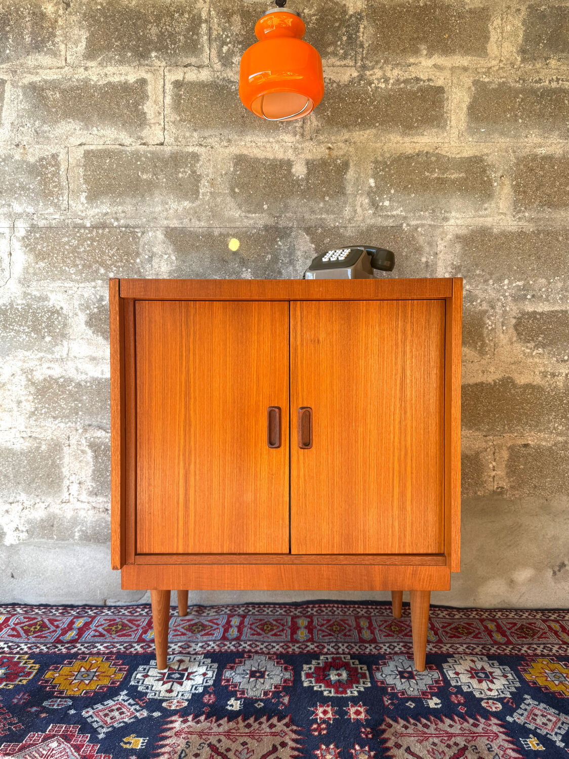 Vintage Scandinavian teak chest of drawers, 1960.