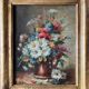 HST painting "Bouquet of wild flowers" signed + frame