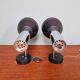 Pair of chromed metal wall lights, Boulanger, 1970s
