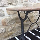 Marble oval bistro table