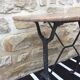 Marble oval bistro table