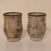 Pair of vintage Accolay ceramic vases signed