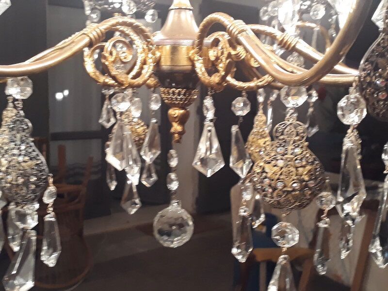 Pair of vintage italian chandeliers