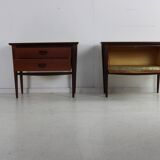 Sixties dutch design set of night stands by Louis van Teeffelen for Webe