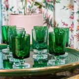 Plat en céramique vert et doré