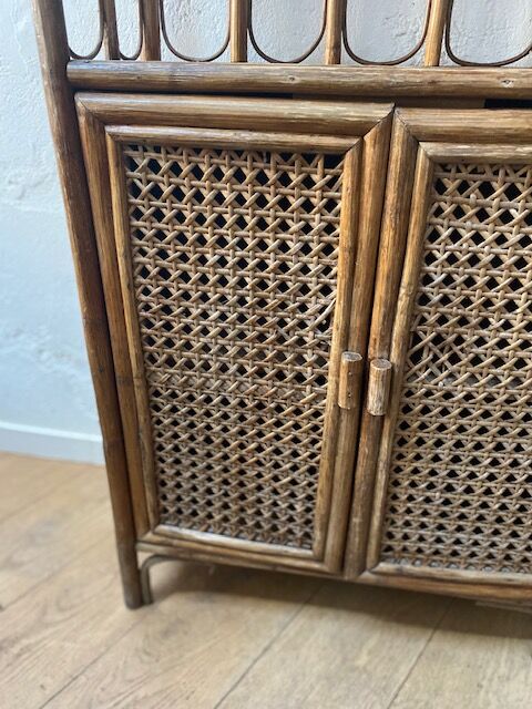 Rattan bamboo stand shelf