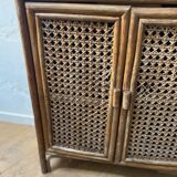 Rattan bamboo stand shelf