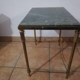 Vintage brass and marble nesting tables