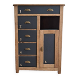 Vintage high sideboard in solid oak