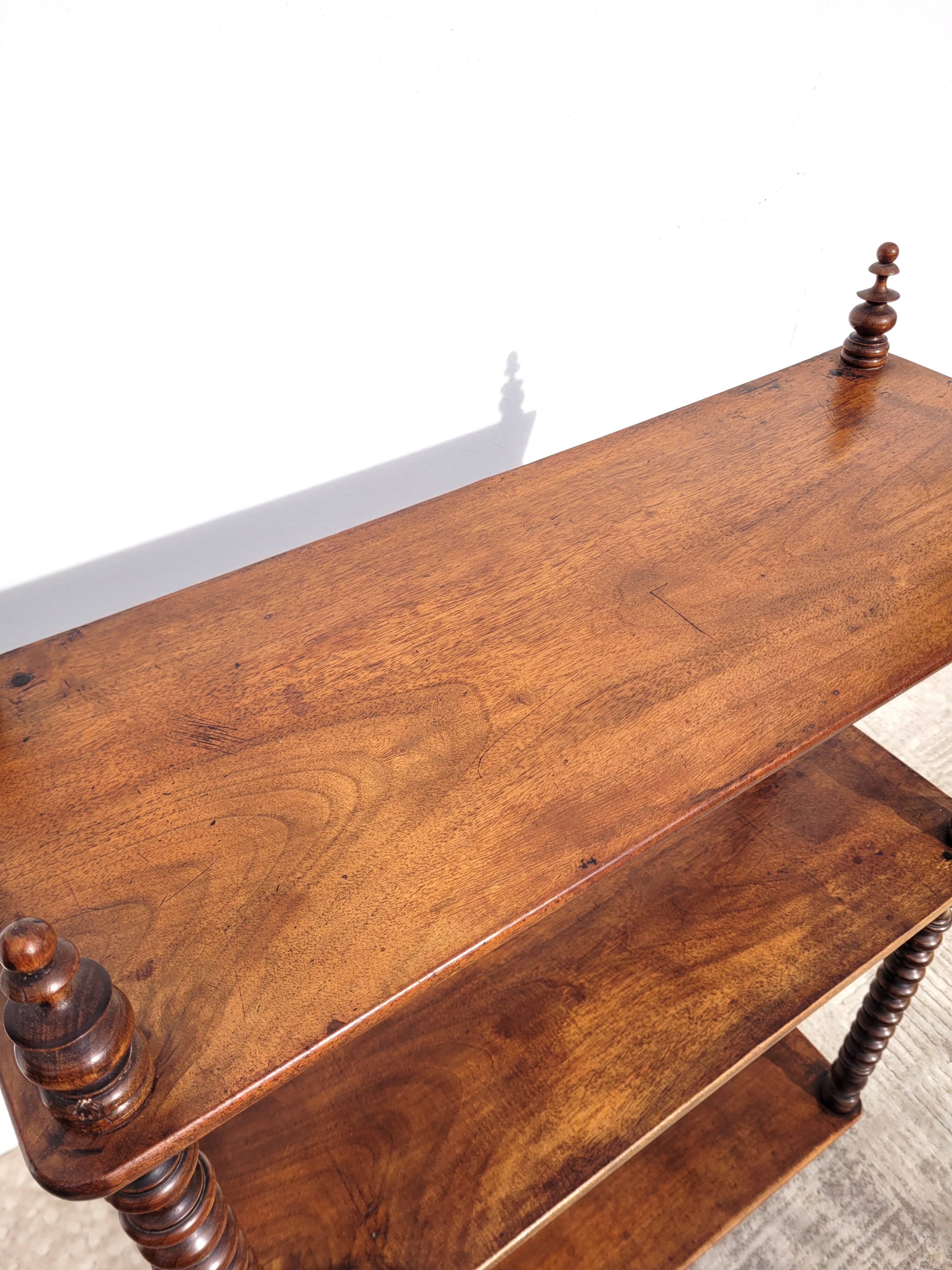 19th century shelf with walnut rosary