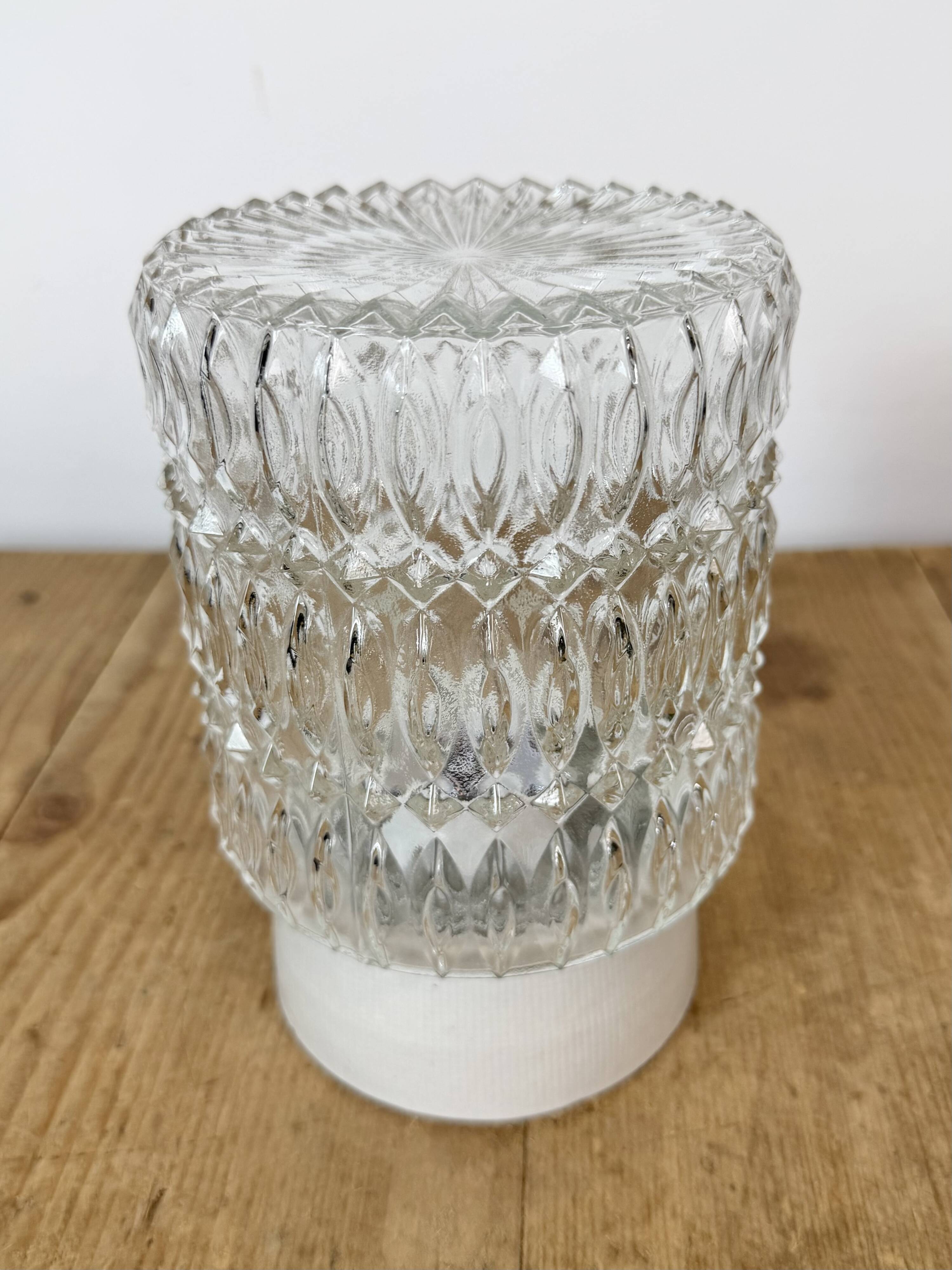 Vintage White Porcelain Ceiling Light, 1970s