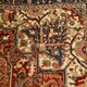 Tapis persan classique antique rouge et bleu marine des années 1960, 287x386 cm