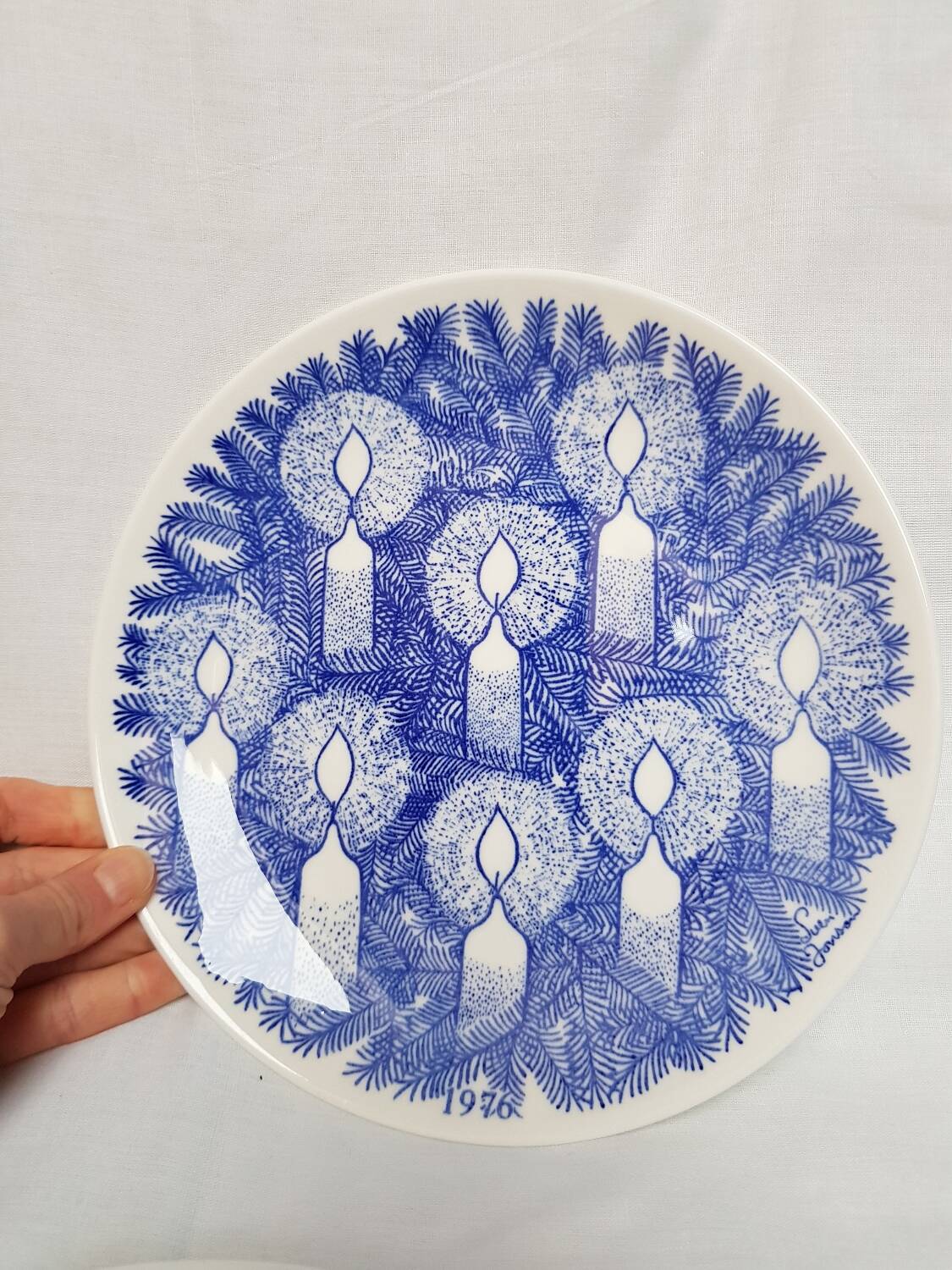 Ensemble de 4 assiettes de Noël suédoises Gustavsberg réalisé par Sven Jonson