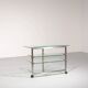 Rare 1970s Peter Ghyzcy side table on wheels
