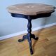 Marquetry pedestal table