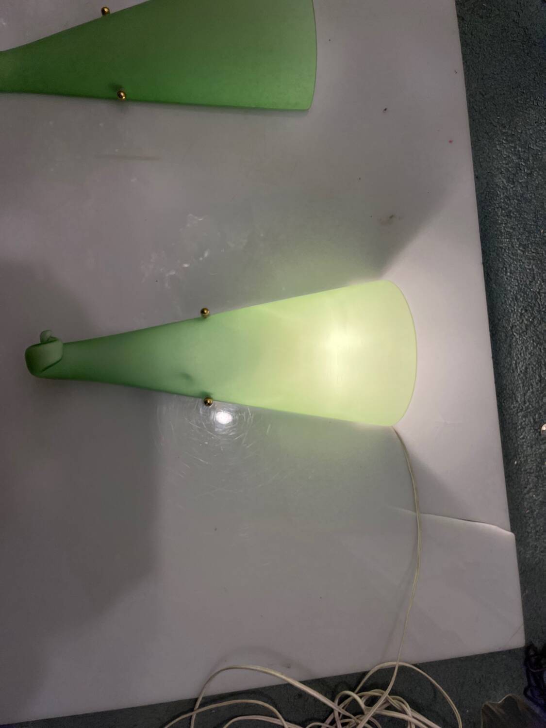 Green Murano Glass Sconces Set of 2 1970’s